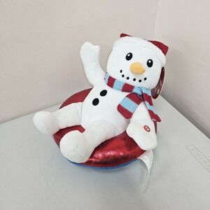 Gemmy‎ Animated Snowman On Tube Sled Spins Sings Jingle Bells
